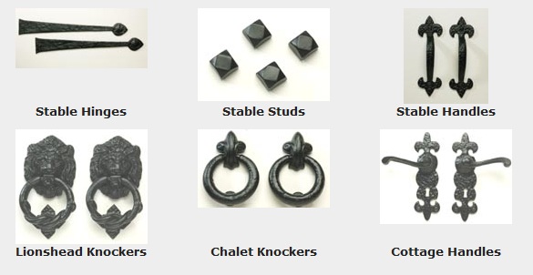 Decorative garage door hardware